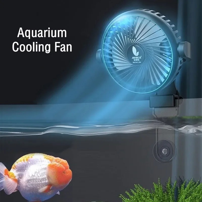 Marine Aquarium Temperature - 360度回転強力水槽冷却ファンクリップ式海洋サンゴ水槽温度コントローラー水槽チラー水冷システム