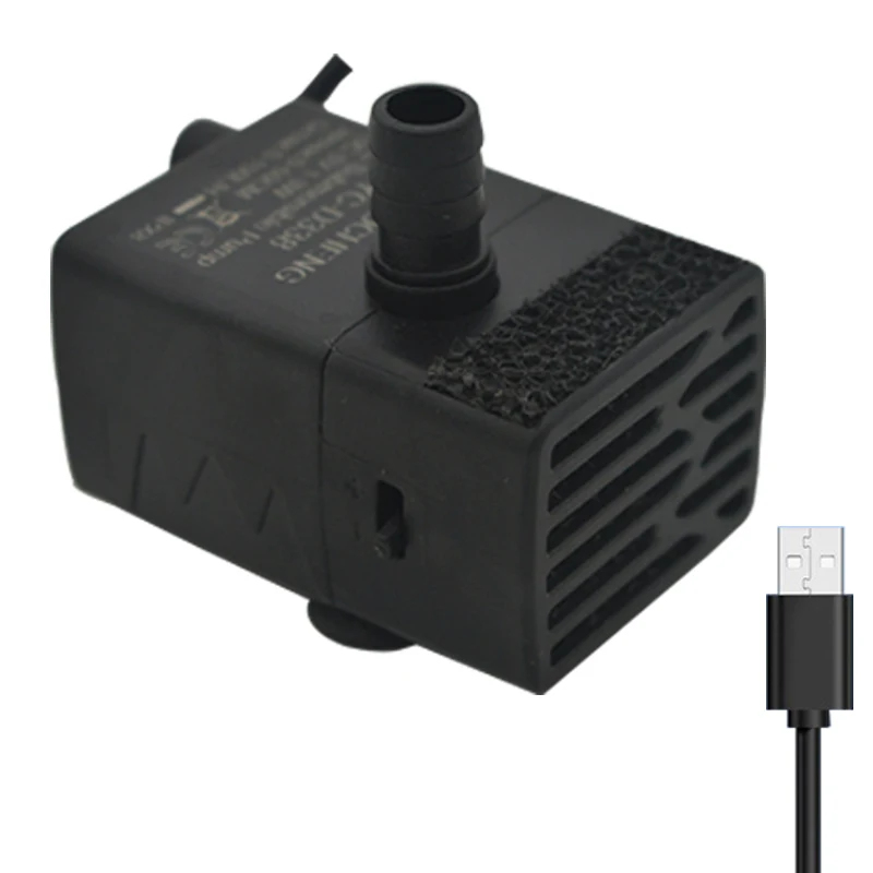 Marine Aquarium Equipment - USB水槽用水中ポンプ、5V 5Wミニ調整可能流量フィルターポンプ、ペット用噴水水槽循環ポンプ