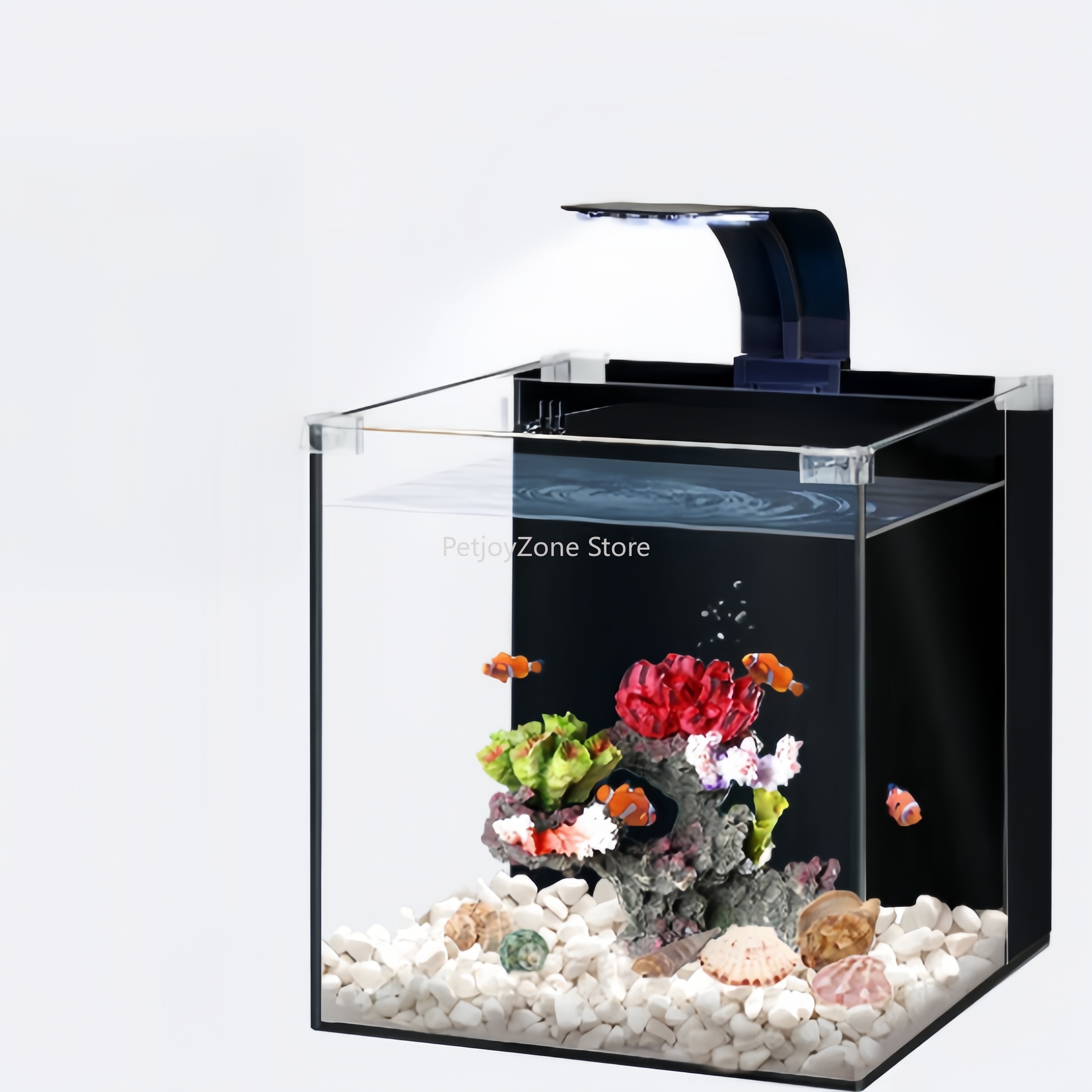 Aquarium Marine Clearwater - 超透明ガラス製高級ミニ海水魚水槽、リビングルーム用、超静音設計