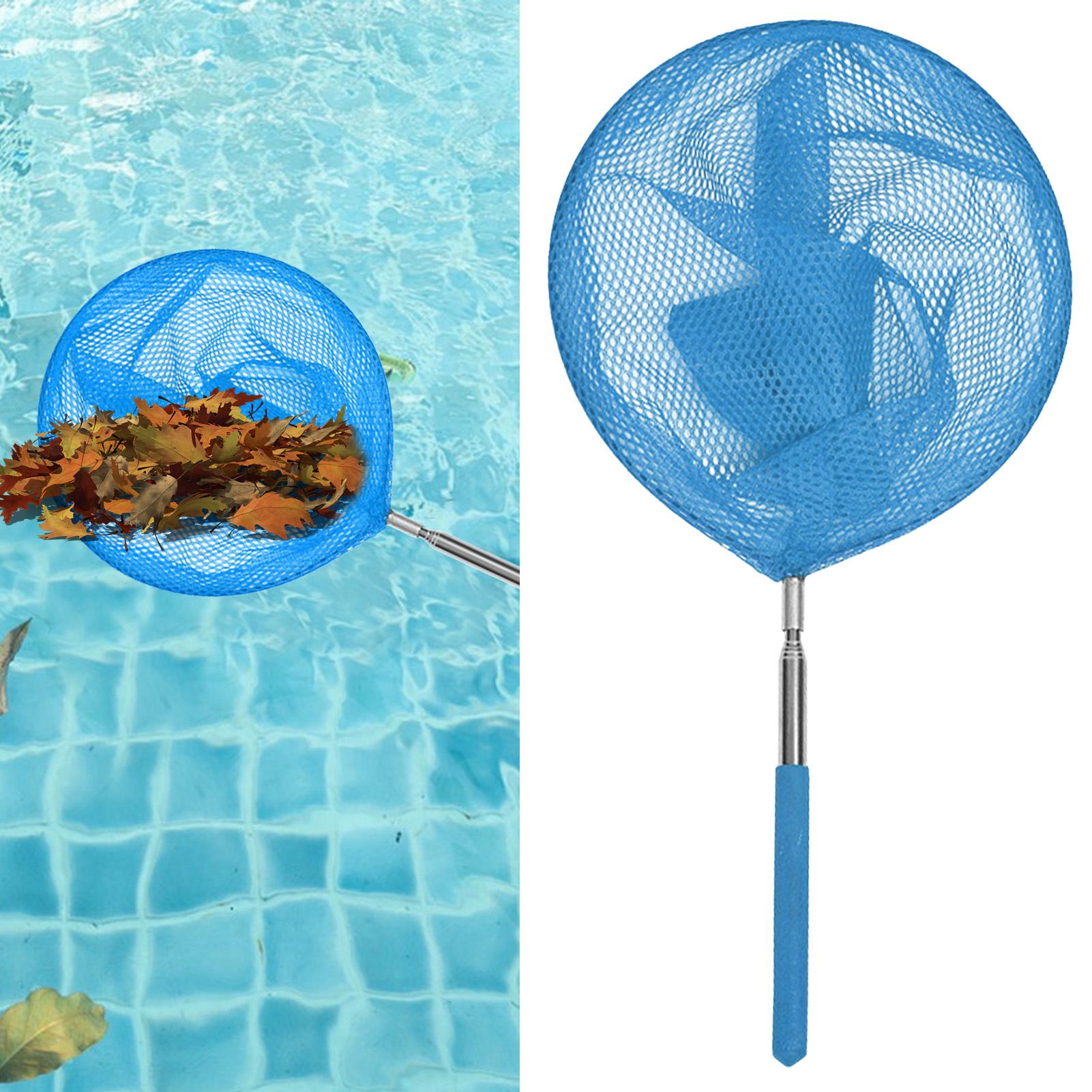 Marine Aquarium Equipment - プールスキマーネット伸縮ポール付きステンレス鋼釣りネット子供屋外バタフライネット池スイミングプールクリーニングツール