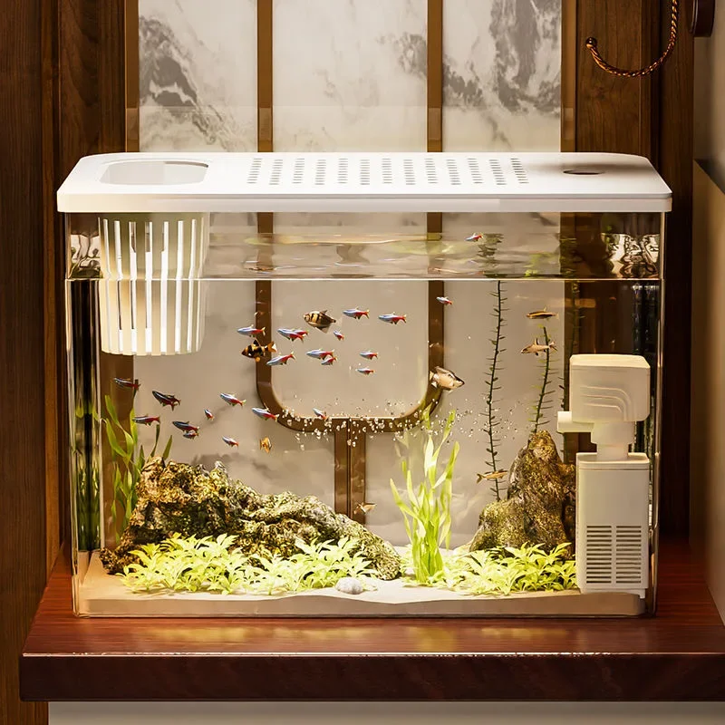 Marine Aquarium With Sump - ペット + ABS 水槽新しい透明蓋付き水族館落下耐性水耕タンクカメタンクホーム怠惰な水槽