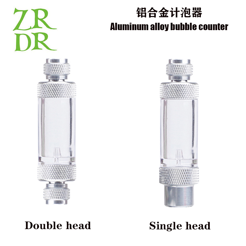 Marine Aquarium Equipment - ZRDR水槽用チェックバルブ・レギュレーター・ディフューザー・リアクター シングルヘッドまたはデュアルヘッド 水槽用CO2バブルカウンター エアポンプアクセサリー