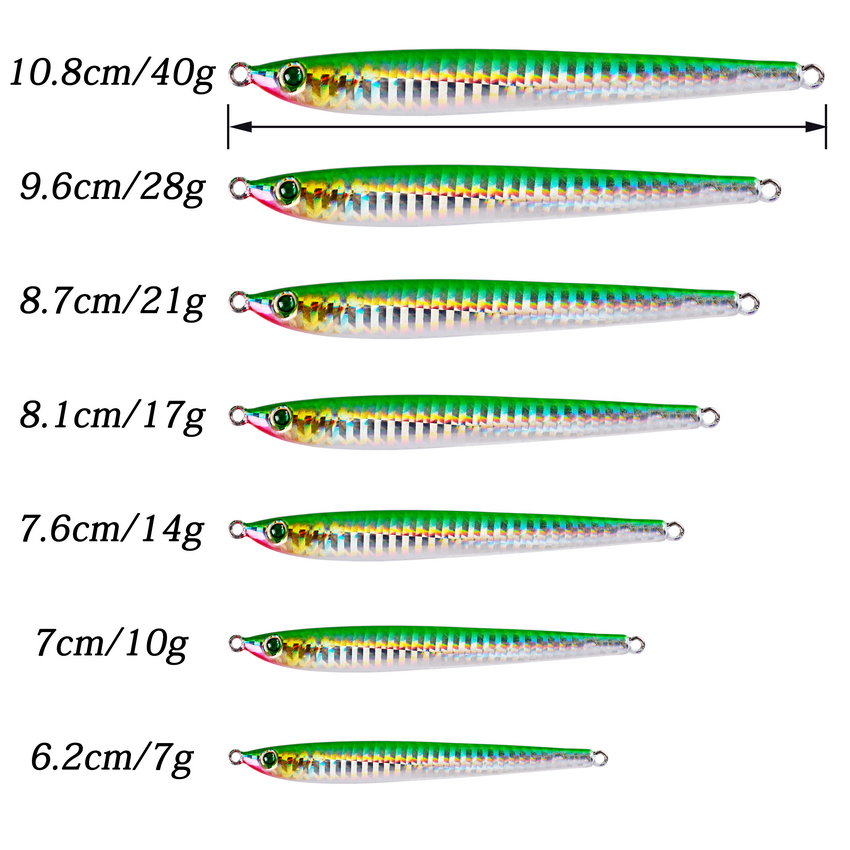 10個/ロット 金属製キャスティングジグ 7g 10g 14 - Marine Salt Mix のレビューと価格
