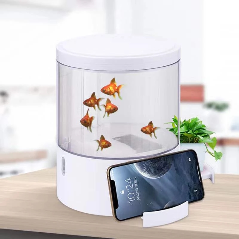 ラウンドカラフルなライトデスクトップ水槽ミニ戦闘水槽小さな金 - Marine Aquarium With Sump のレビューと価格
