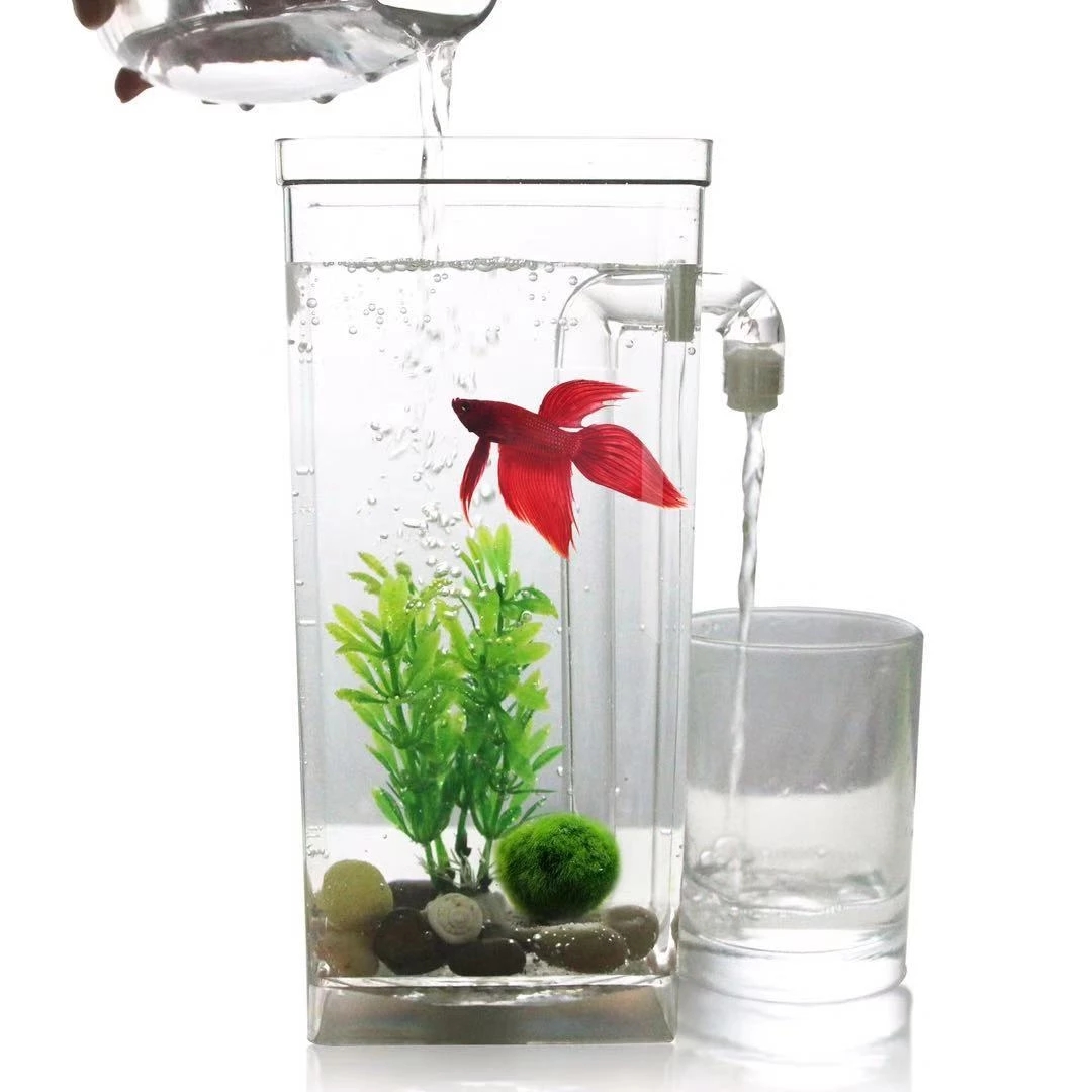 怠惰な無料水交換デスクトップ水槽ミニクリエイティブ金魚水槽小 - Marine Aquarium With Sump のレビューと価格