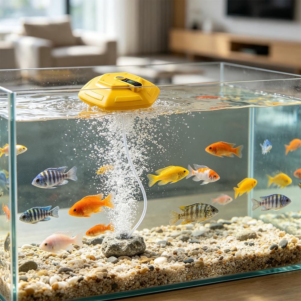 ワイヤレス充電式水槽酸素ポンプ、池の魚輸送や屋外釣り用のフロ - Marine Aquarium Equipment のレビューと価格