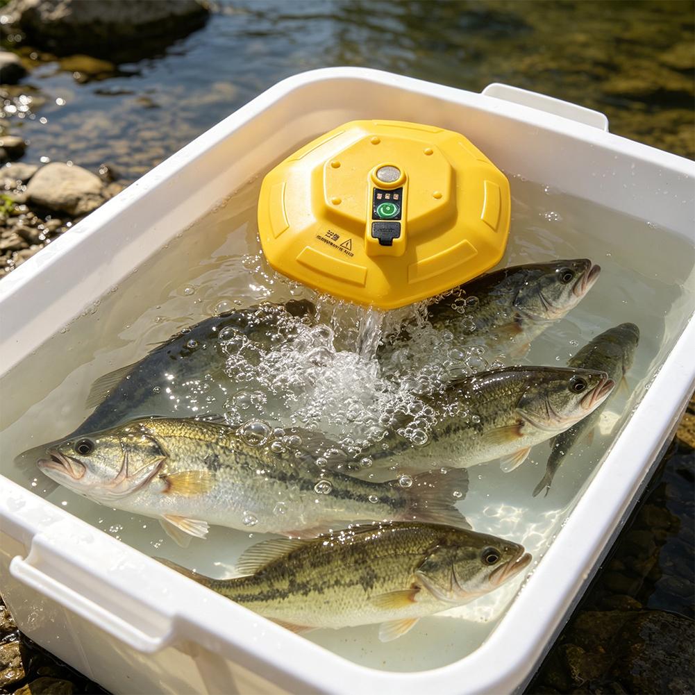 ワイヤレス充電式水槽酸素ポンプ、池の魚輸送や屋外釣り用のフロ - Marine Aquarium Equipment のレビューと価格