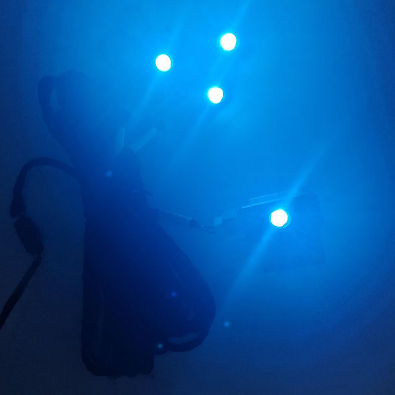 4個 LED 車内雰囲気ストライプ アンビエントライト フッ - Actinic Blue Led のレビューと価格