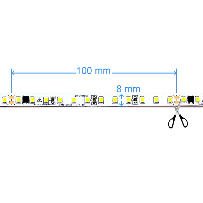 AC 220V 230V LED ストリップ 2835 12 - Actinic Blue Led のレビューと価格
